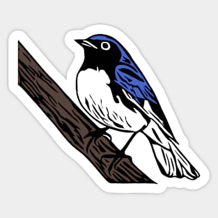 Black-Throated Blue Warbler Bird Sticker